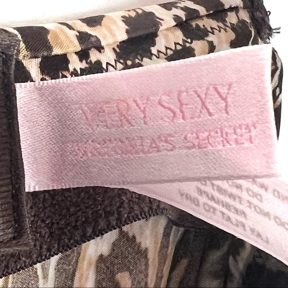 Euc-victoria Secret Very Sexy Leopard Plunging Push Up Bra CamisoleTop Size 34B - Picture 14 of 16